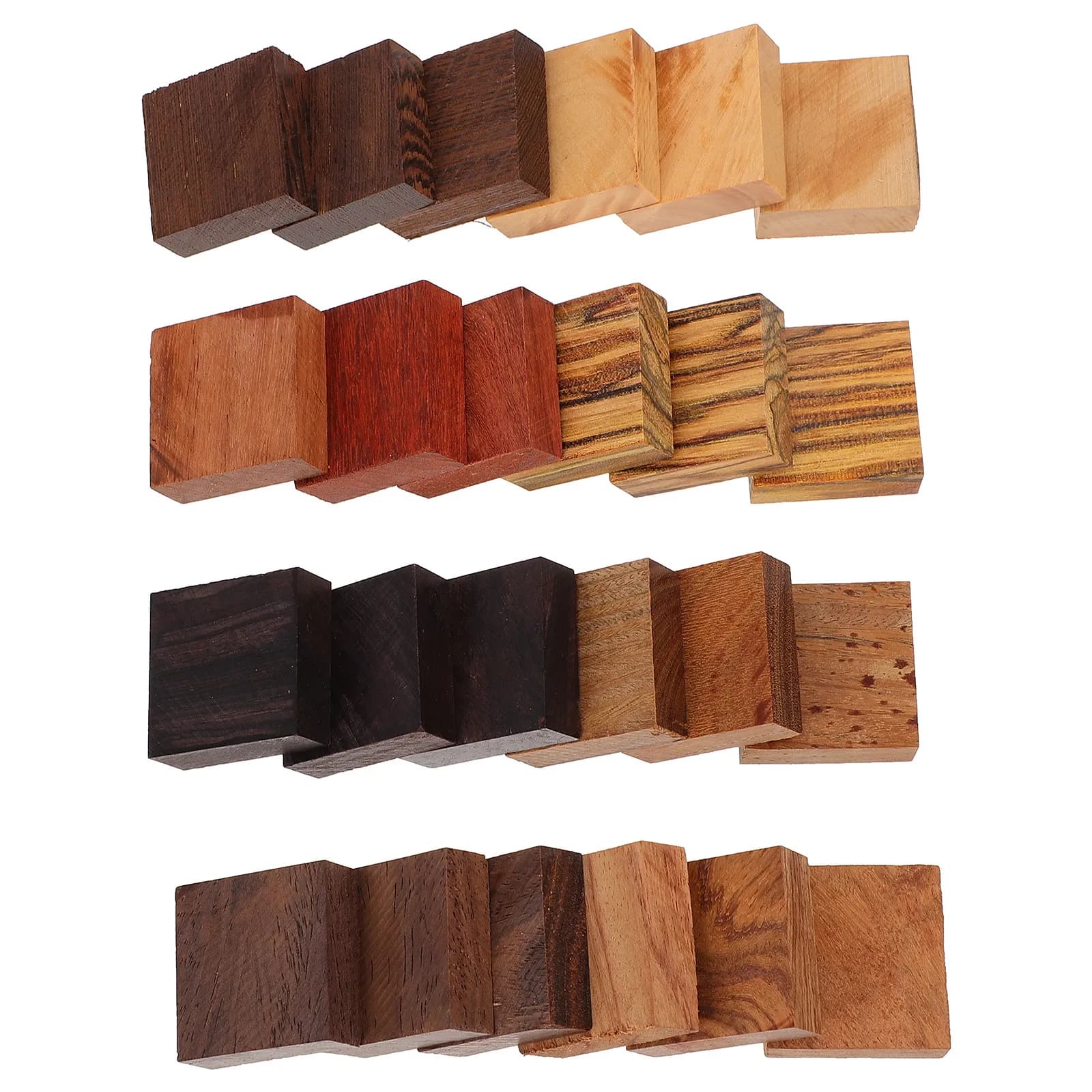 24 Pezzi Anelli in Legno Grezzo Fai da Te, Blocchi di Legno Naturale per Creazione Anelli, Progetti di Intaglio e Levigatura, Artigianato per la Classe