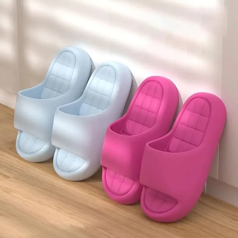 Ciabatte da Bagno Unisex con Suola Morbida, Ciabatte Estive con Tacco Piatto e Suola Spessa per Donna, Infradito Antiscivolo da Interno per Coppie