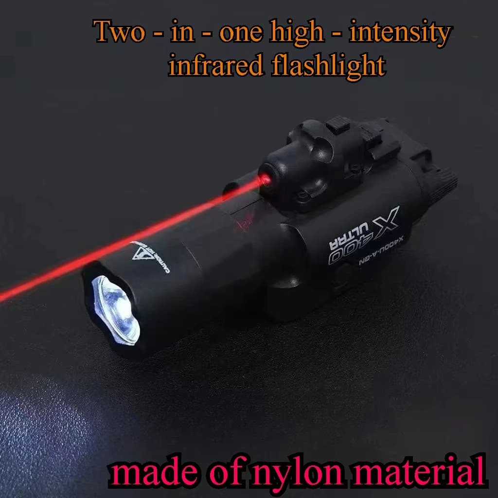 Puntatore laser torcia ad alta intensità X400U 2 in 1 adatto per binari da 20 mm pistole softair giocattolo caccia CS partite Wargames esclude la batteria
