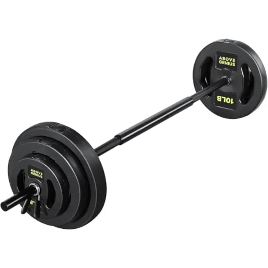 Set di Pesi con Bilanciere da 45 LB, Pesi Regolabili per Palestra Domestica, Allenamento di Forza, Esercizi per Tutto il Corpo, Sviluppo Muscolare