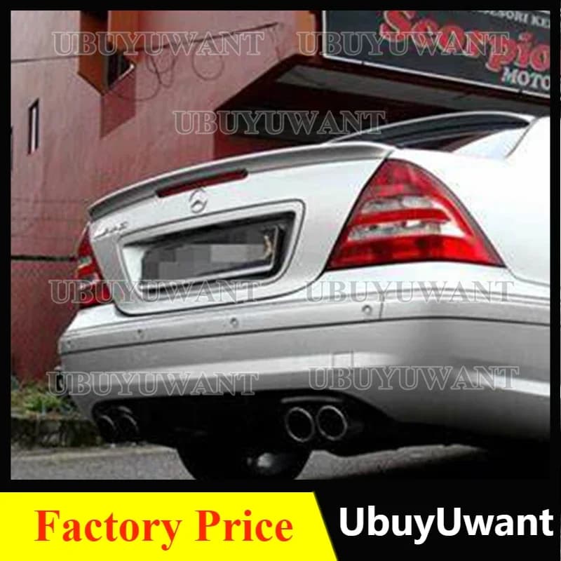 For Benz C-class W203 C180 C200 C260 C320 2001 -2006 Rear Trunk Spoiler Wing Top Tail Lip Spoiler Diffuser Auto Parts