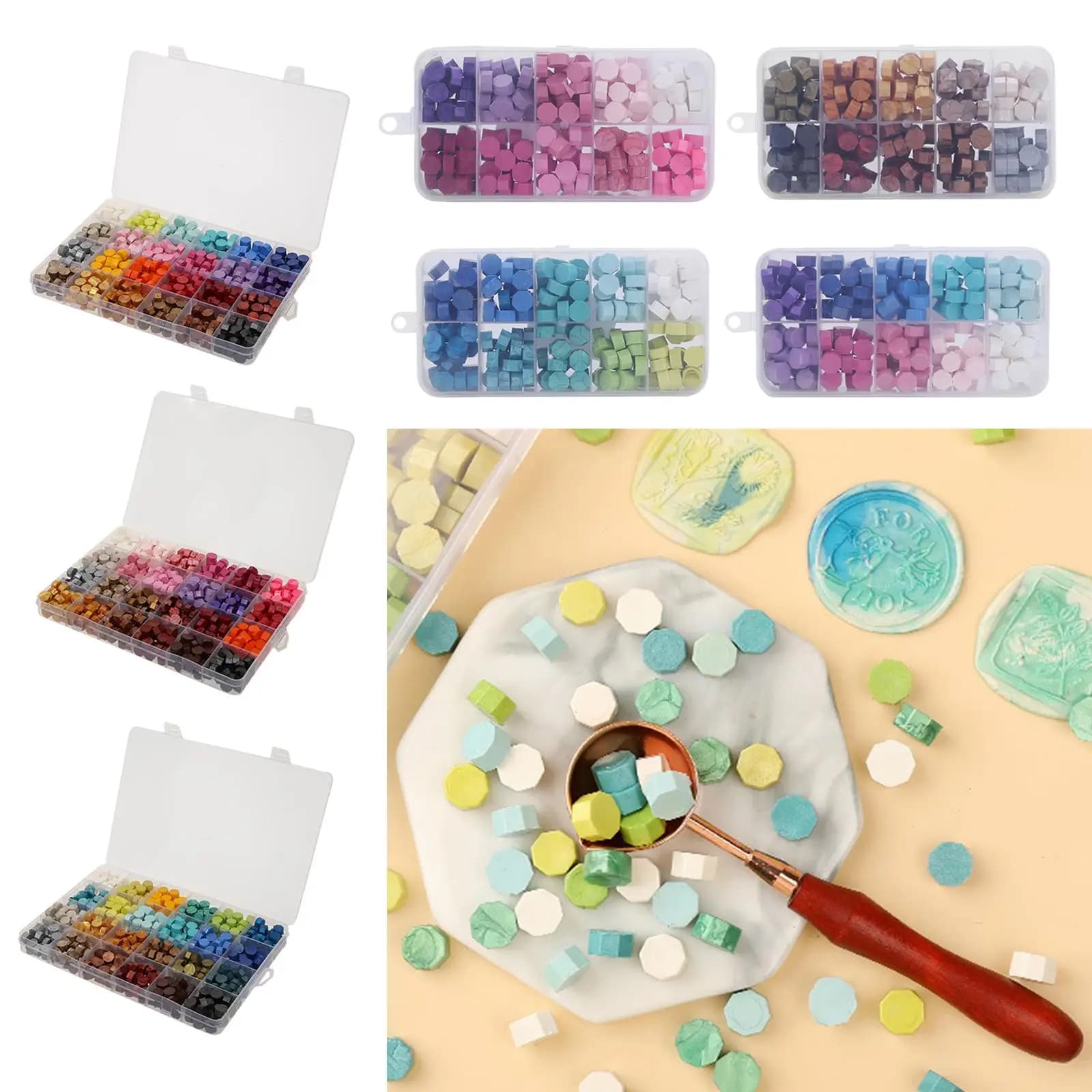 Sealing Wax Beads Stamp Postage Postcards Wine Packages Tablet Box