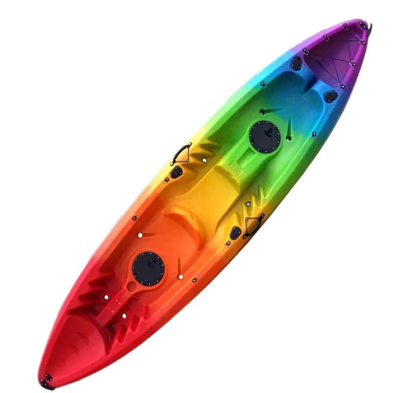 Kayak da pesca singolo gonfiabile professionale con acqua di mare con pagaia