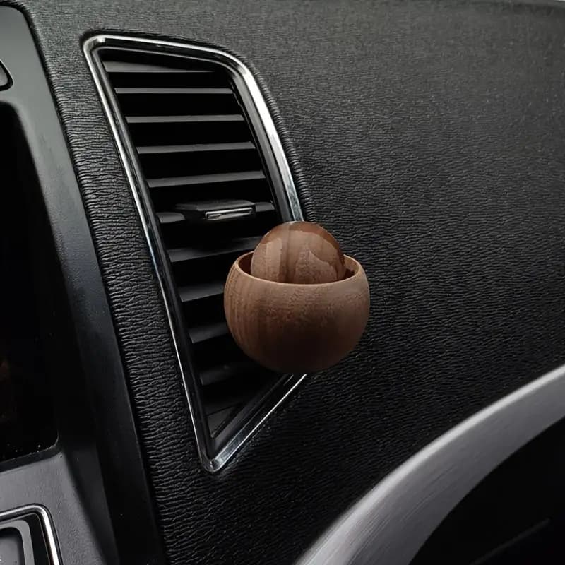 1Pc Diffusore per auto originale fatto a mano Aromaterapia in legno Noce nera naturale Diffusore per auto Speciale per auto Aria condizionata Sfiato Interni auto Profumo Diffusore di olio essenziale Legno, Fragranza non inclusa