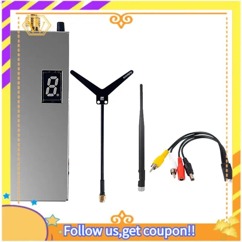 A01K-FPV 1.2G 1.3G 1.6W VTX+Antenna Tipo Y/Antenna 8CH 1600Mw Trasmettitore VTX per Droni FPV a Lungo Raggio Modello RC