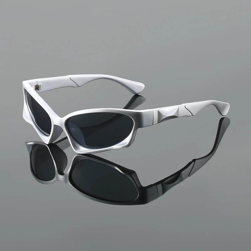 Occhiali Sportivi KAMMPT Y2k per Uomo, Nuova Moda Punk con Lenti a Specchio, Occhiali da Ciclismo Outdoor, Design Futuristico di Marca, Occhiali da Sole Anti-UV