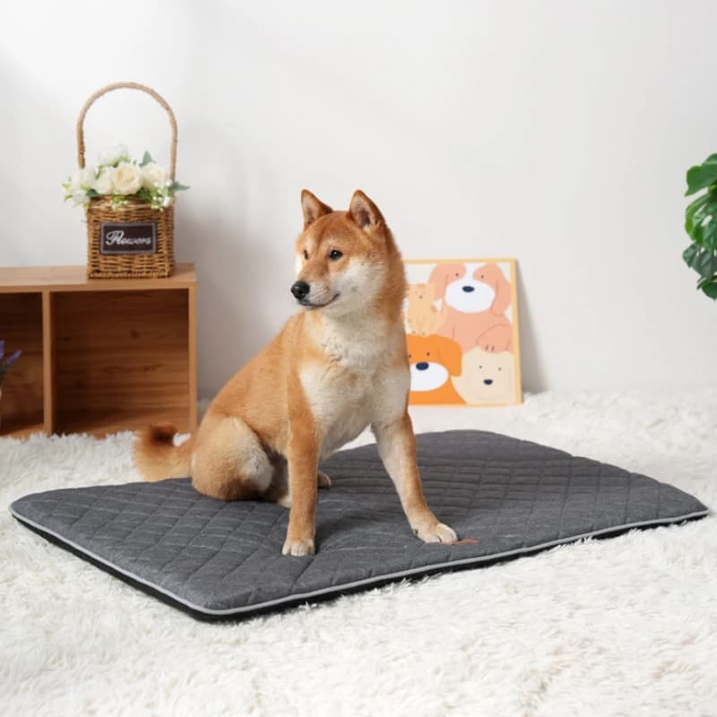 Winter Dog Bed Mat Washable Dog Crate Pad Pet Kennel Beds with Anti-Slip Bottom Dog Sleeping Mattress for Medium Large Dogs