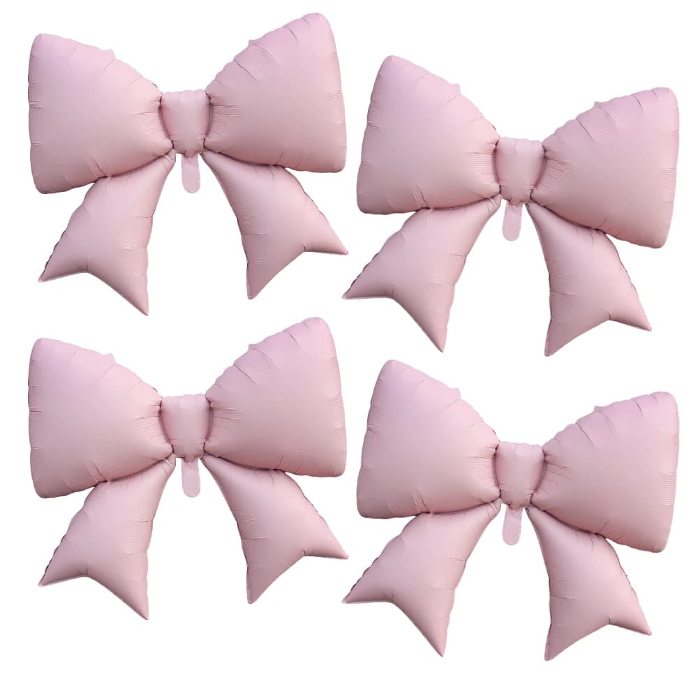 Confezione da 4, palloncini in alluminio con fiocco rosa opaco da 29 pollici, palloncini per decorazioni per feste rosa, perfetti per varie decorazioni per eventi a tema, decorazioni per eventi, compleanni di matrimonio, feste di laurea, decorazioni per feste di laurea