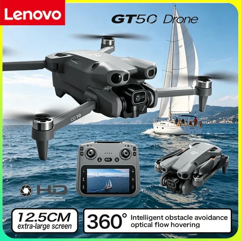 HD Shooting 8K 4K Lenovo GT50 RC Quadcopter Brushless Power Intelligent Obstacle Avoidance Big Screen Controller Outdoor Drone