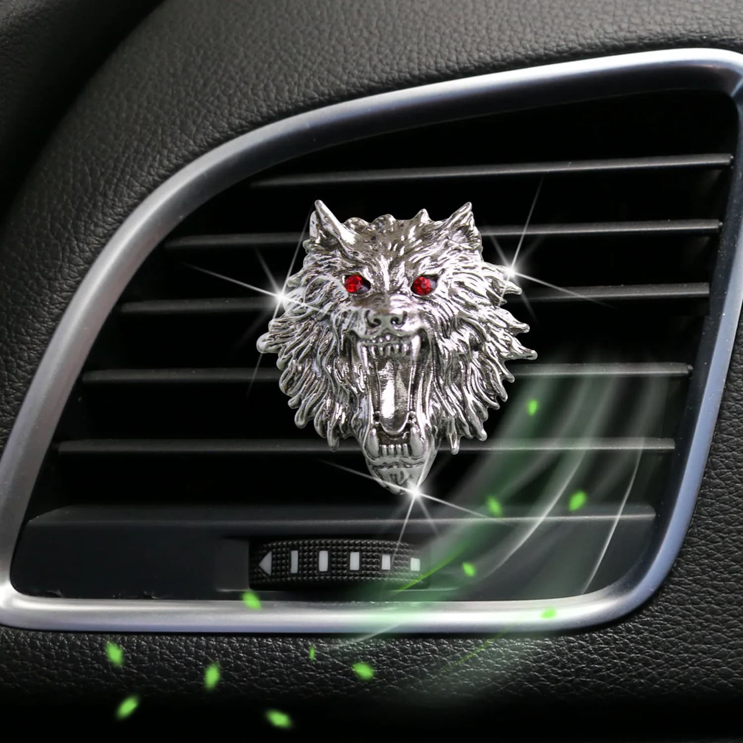 Perfume clip for car socket Metal wolf head Air conditioning for car Decoration for venting Clip Deodorant for environments Car accessories