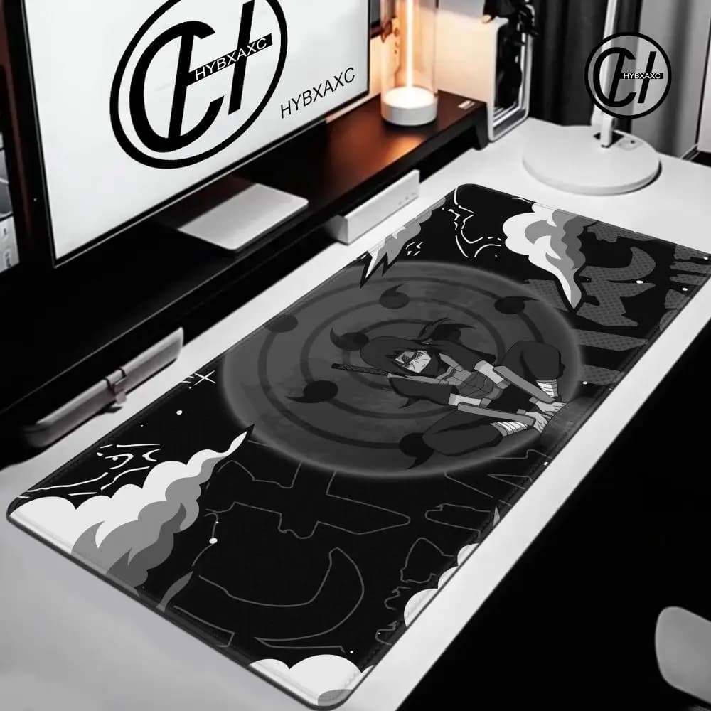 Giappone Cool Anime Mouse Pad Laptop Red Moon Gaming Tastiera Tappeto XL N-narutoS Mousepad PC I-itachi Gamer U-uchiha Cabinet Scrivania Zerbino