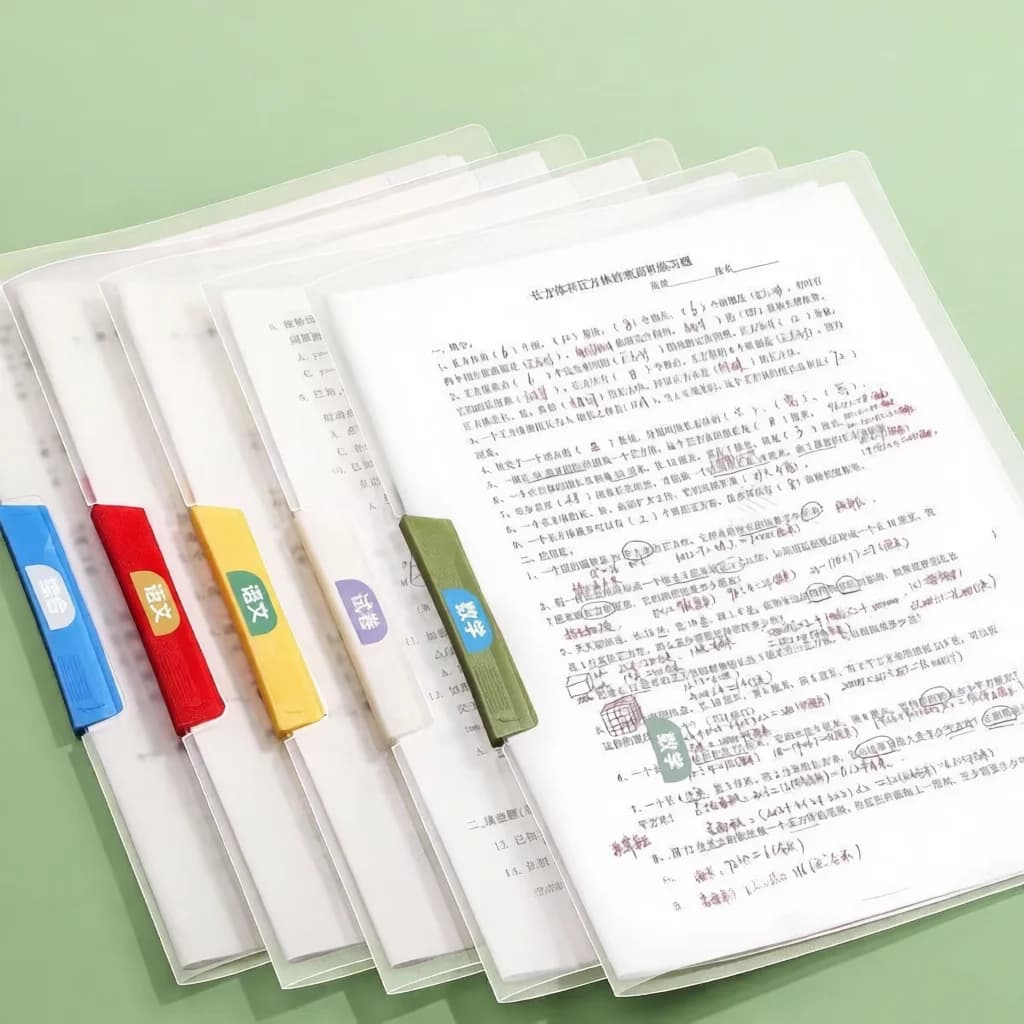 Thickened Transparent A4 Rotating Bar File Folder Side Open Pull Hold 1-50 Sheets Paper Organizer For Student Office Stationery