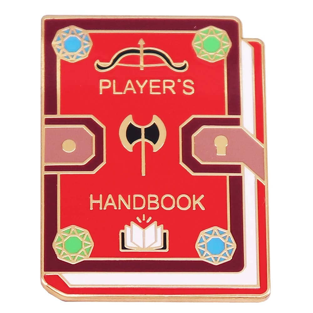 Dungeons and Dragons literature player‘s handbook enamel pin