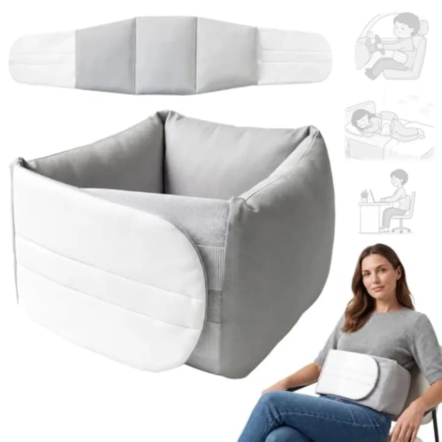 Lumbar Support Pillow, Lumbar Cushion for Sleeping, Night Align Support Pillow, 360°Wrap Around Ergonomic Design and Breathable