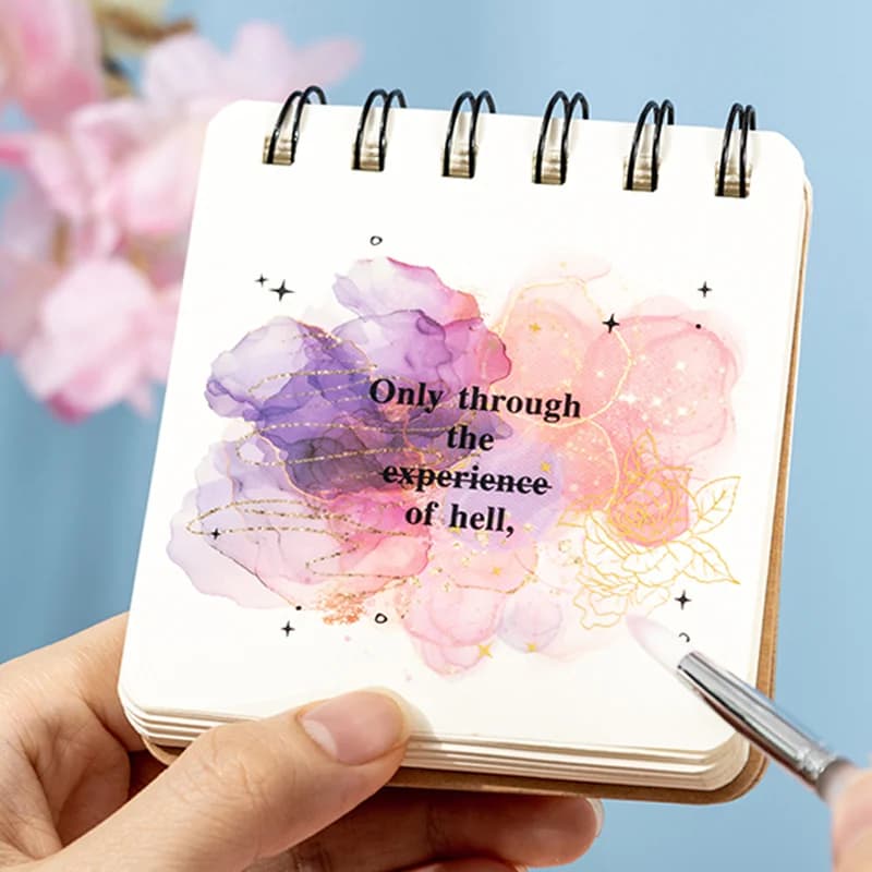 20 fogli/borsa Libro di adesivi in lamina a caldo per miscelazione di acquerelli per scrapbooking Decorazione per notebook fai da te, diario d'arte, custodia per telefono