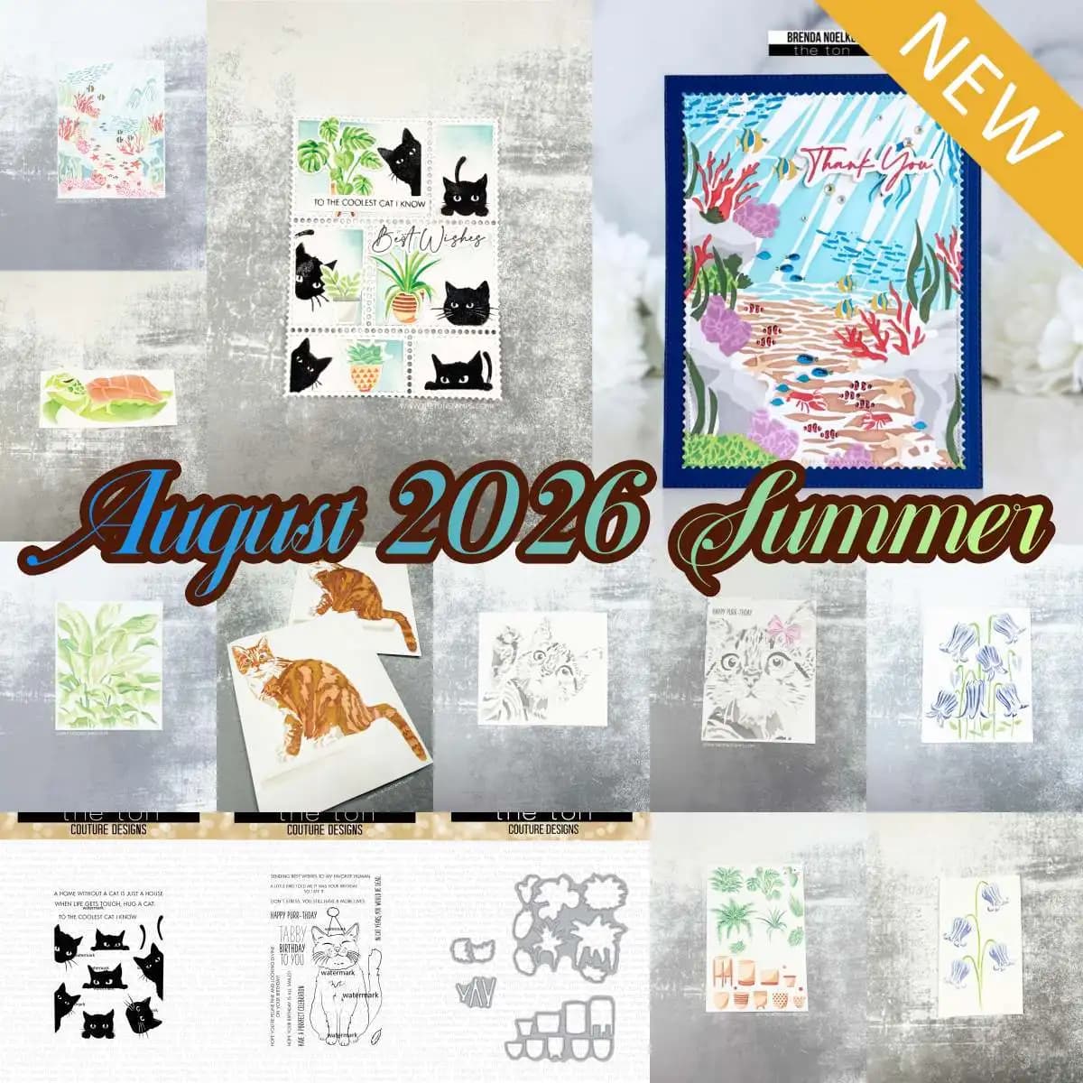 New Summer Cat Sea Turtle Clematis Metal Cutting Dies For DIY Scrapbook Craft Decoration Embossing Template Supplies August 2026