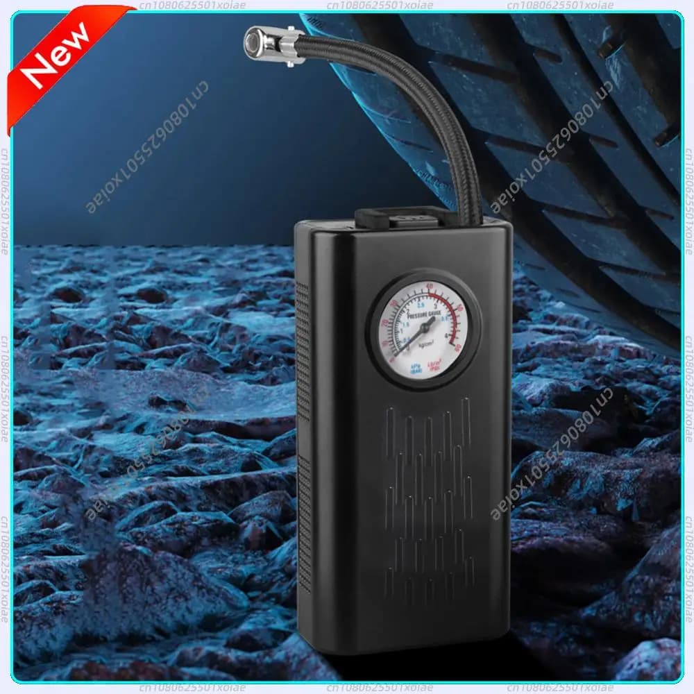 Pompa d'Aria Portatile USB, Gonfiatore per Pneumatici di Moto, Pompa Elettrica Multifunzionale per Moto, Auto e Biciclette