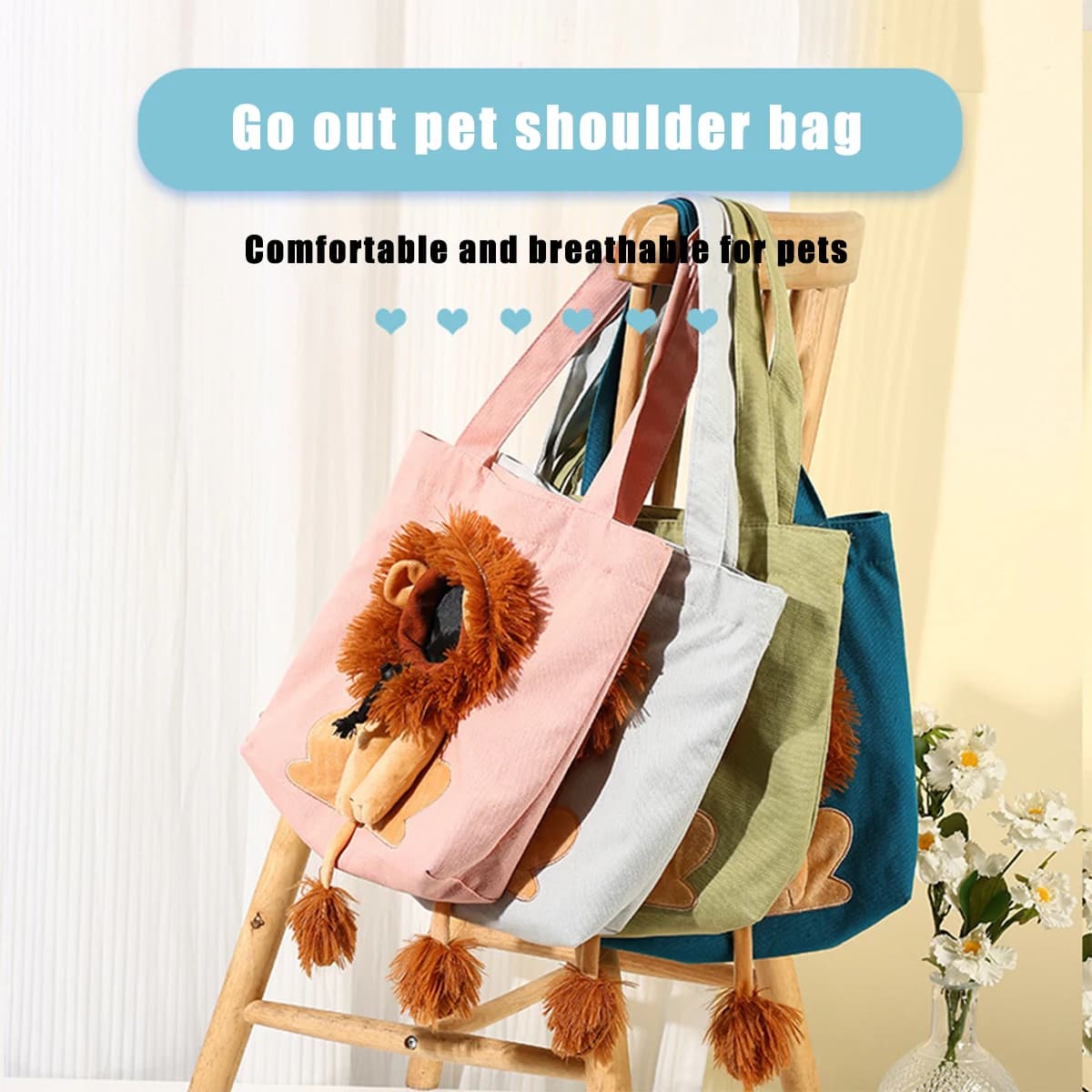 Borsa da Trasporto per Gatti da Esterno in Tessuto Impermeabile, Borsa a Tracolla in Tela per Animali Domestici, Accessori da Viaggio per Gatti