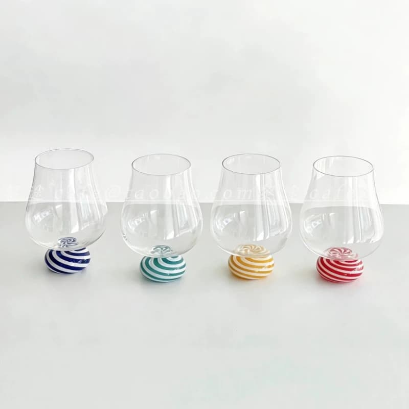 Cute Candy Series Short Footed Big Bellied Glass Cup High Aesthetic Red Wine Glasses, Home Dining Table Decoration Gifts