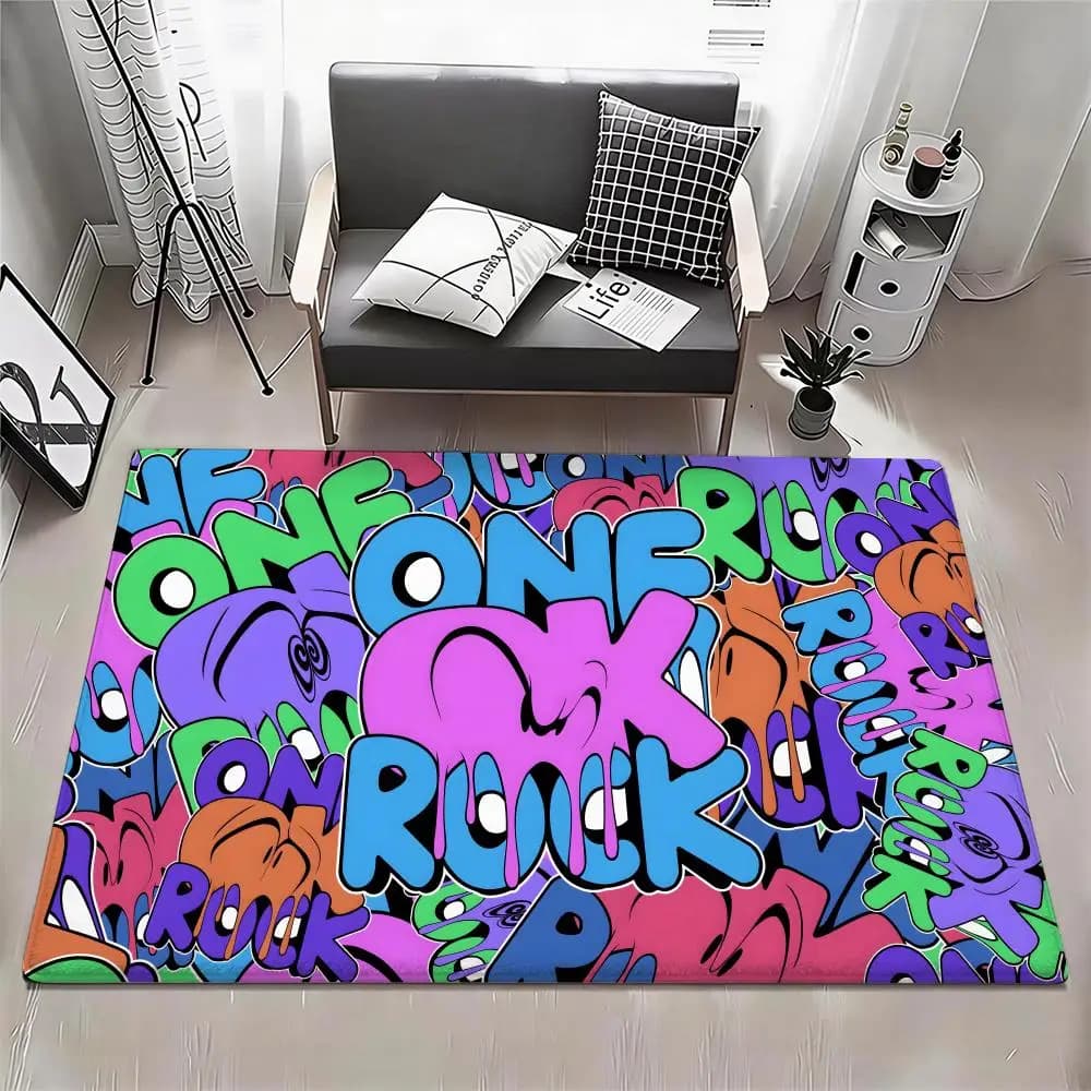 Detox O-ONE OK R-ROCK Eco Carpet - Anti-slip Flannel Carpet Odorless for Interior, Soft Short Carpet for Home