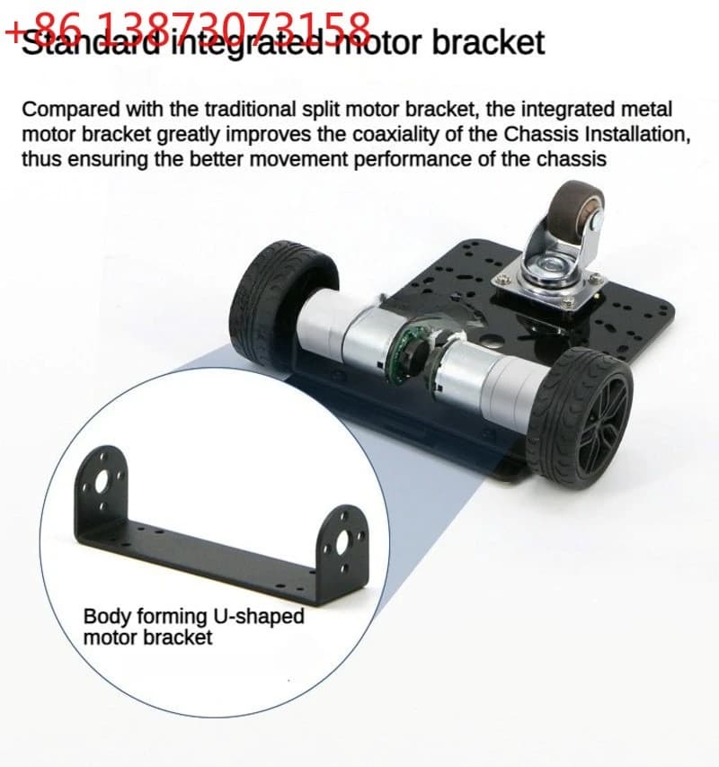 3WD 4WD Car Chassis with Camera Bracket Caster Wheel Encoder Motor Robot Car For Arduino Raspberry Pi Programmable Robot DIY Kit