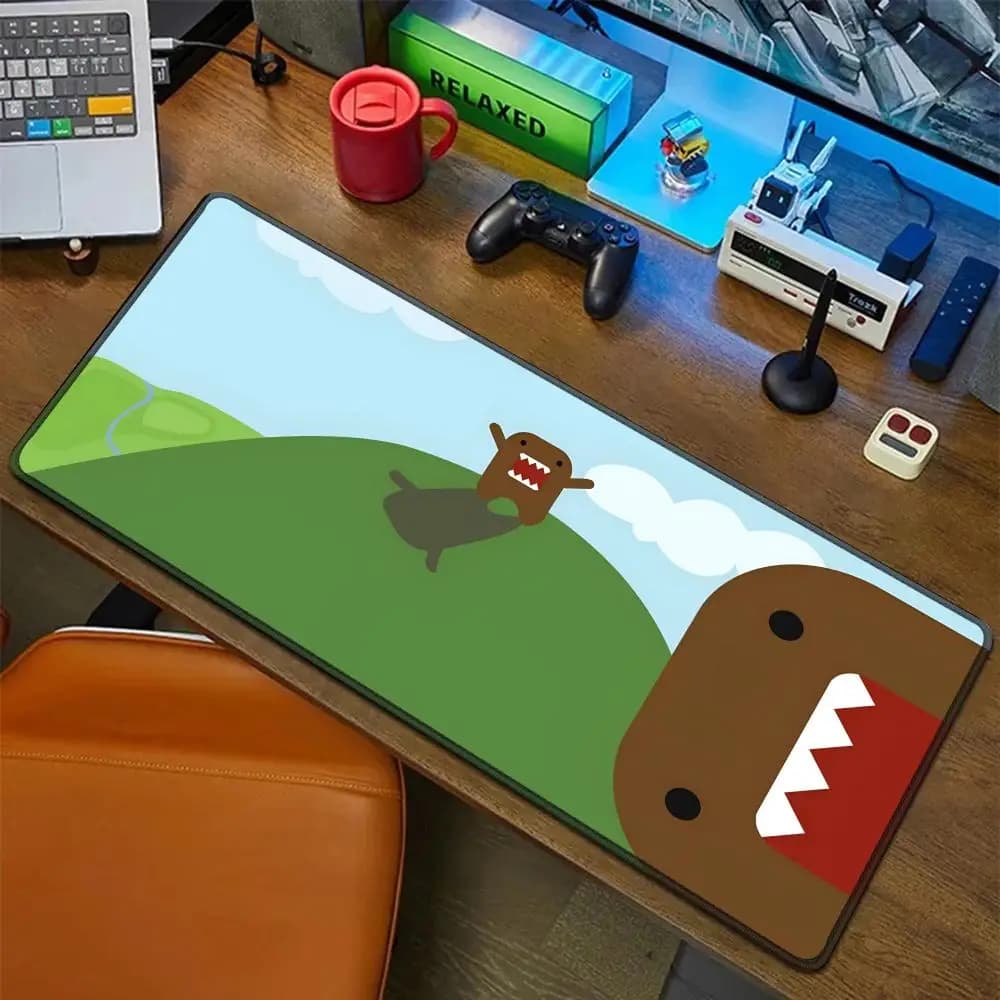 Cute Domo-Kun Mouse Pad Rubber Mat Laptop Xxl Mousepad Notebook Gamer Computer Table Gaming Accessories