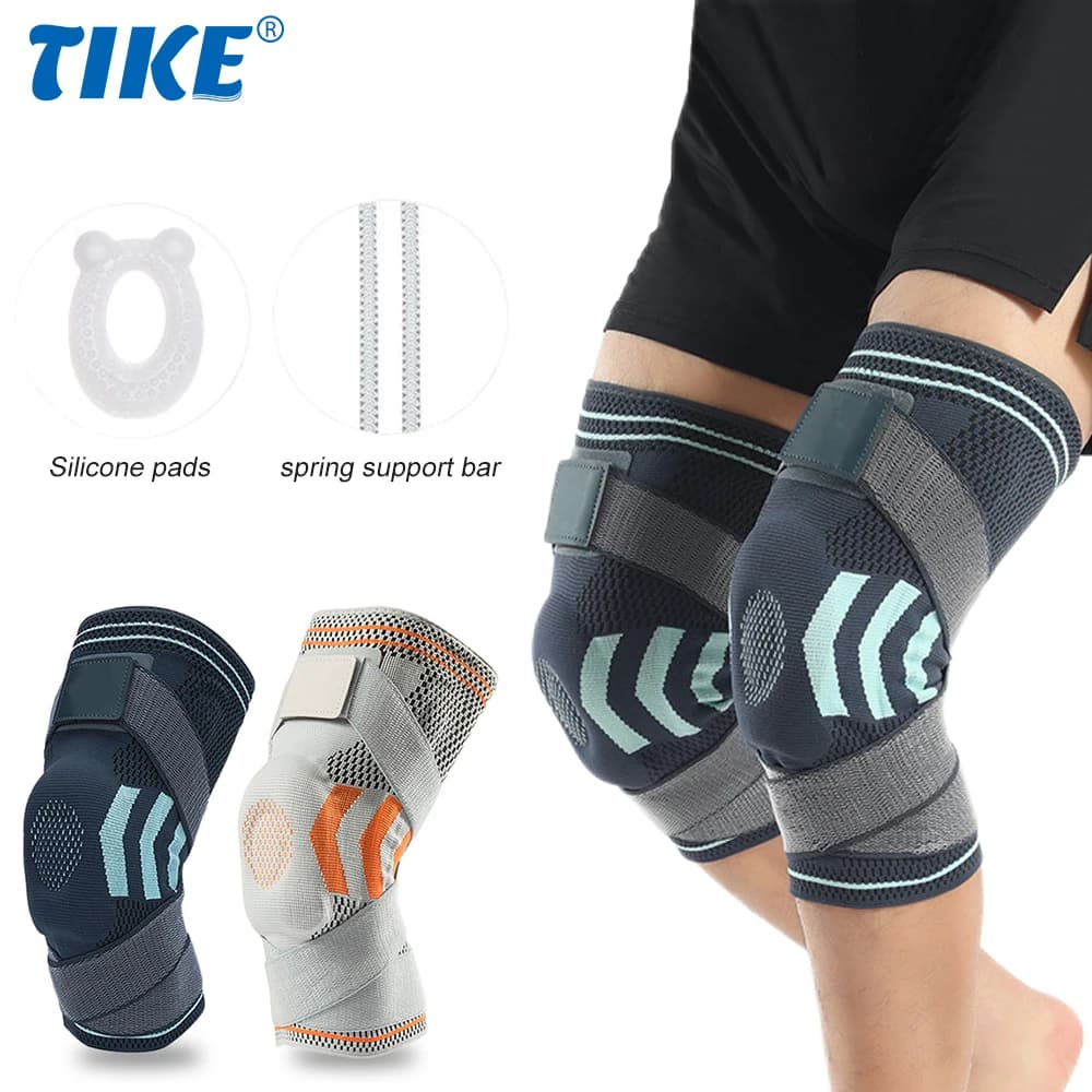 TIKE 1 ginocchiera professionale per PC, ginocchiera a compressione, benda di supporto per ginocchio per alleviare il dolore, ginocchiera medica per l'artrite