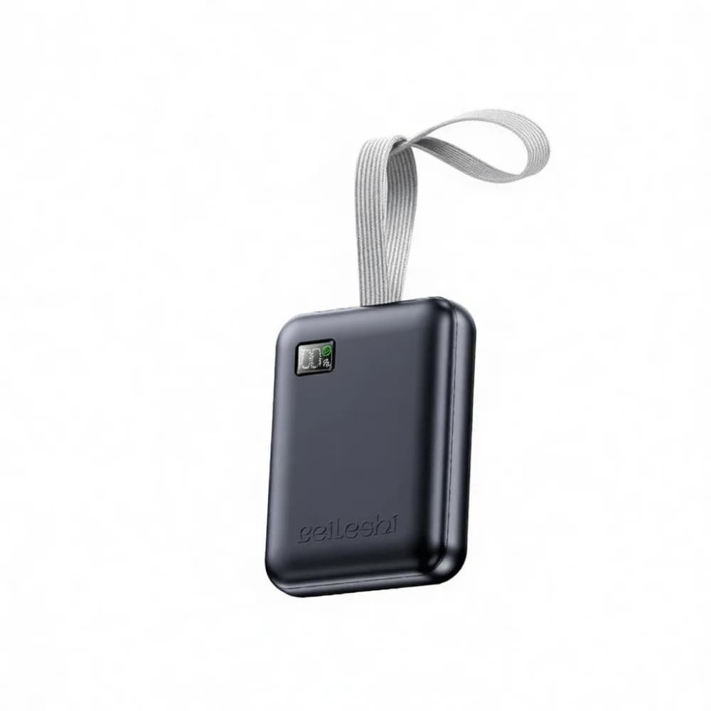Compact Power Bank 20000mAh Fast Charge Portable External Battery With Built In Cable Slim Pocket Size Power Supply