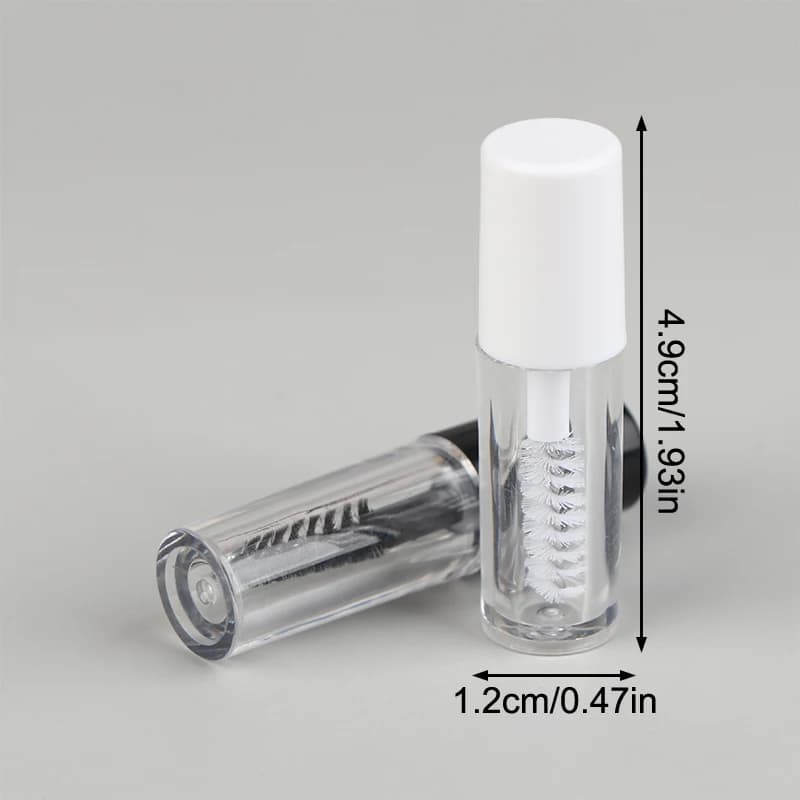 Kit Fai-da-Te 3 Tubes 1.2ml Empty for Mascara, Rechargeable Container for Growth Solution, Test Pack with Eyelash Application, Eyelash Cream