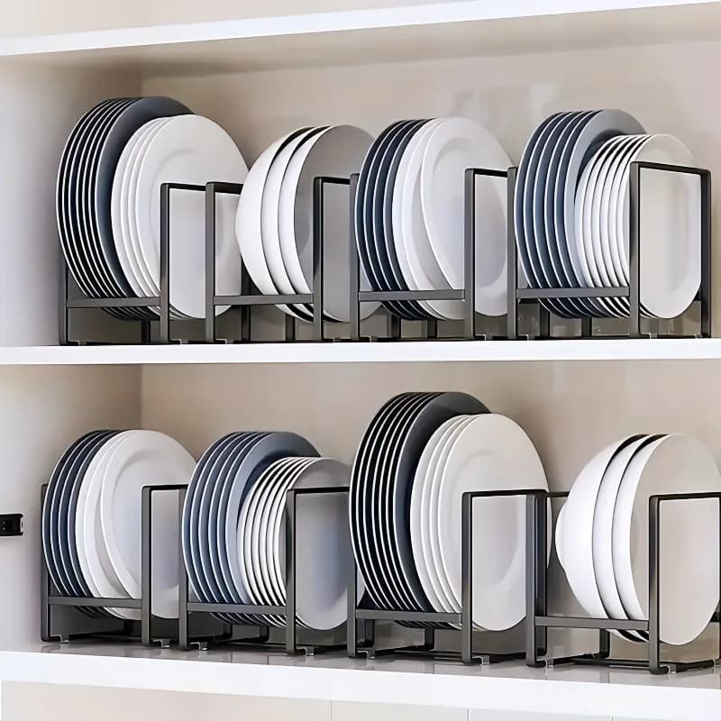 Scolapiatti da cucina, scaffale portaoggetti per armadietto da cucina, organizer per piatti, ripiano da cucina.