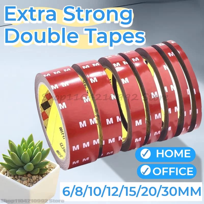 300 cm extra-resistant biadhesive tape for special car tear without leaving traces High viscosity mounting sticky fissure