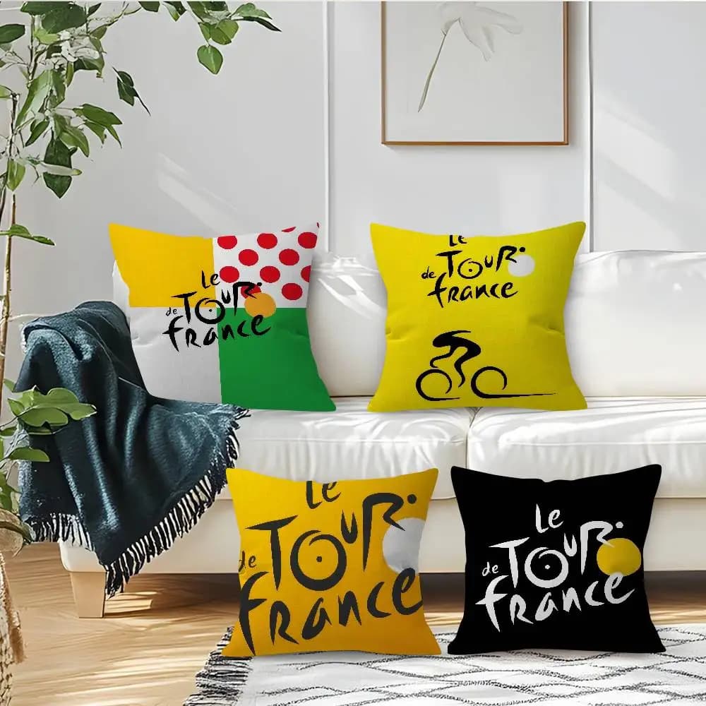 Pillowcase toon Gift Cushion Cover Bedroom Home Sofa Chair Seat Decor pillow case Tour De France Bike Bicycle