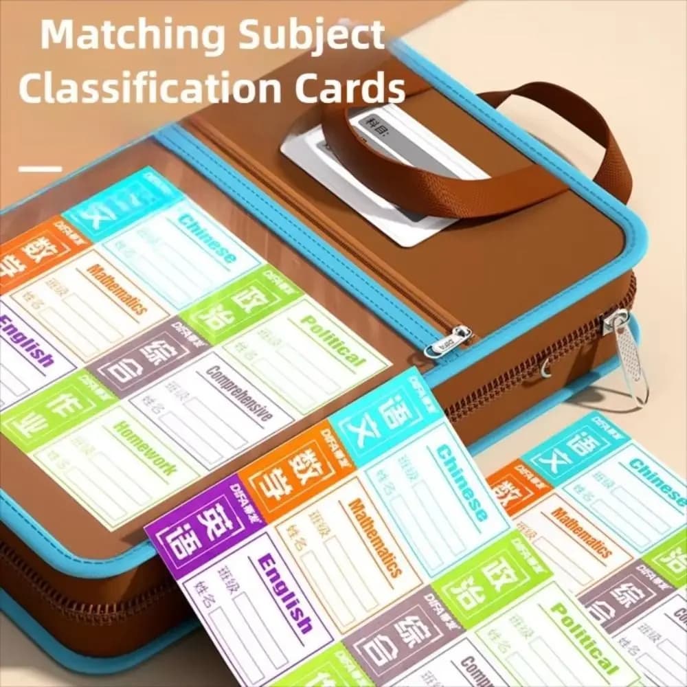 L-shaped A4 File Bag Transparent Large Opening Stationery Storage Bag File Organizer Large-capacity Mesh Folder Bag Test Paper