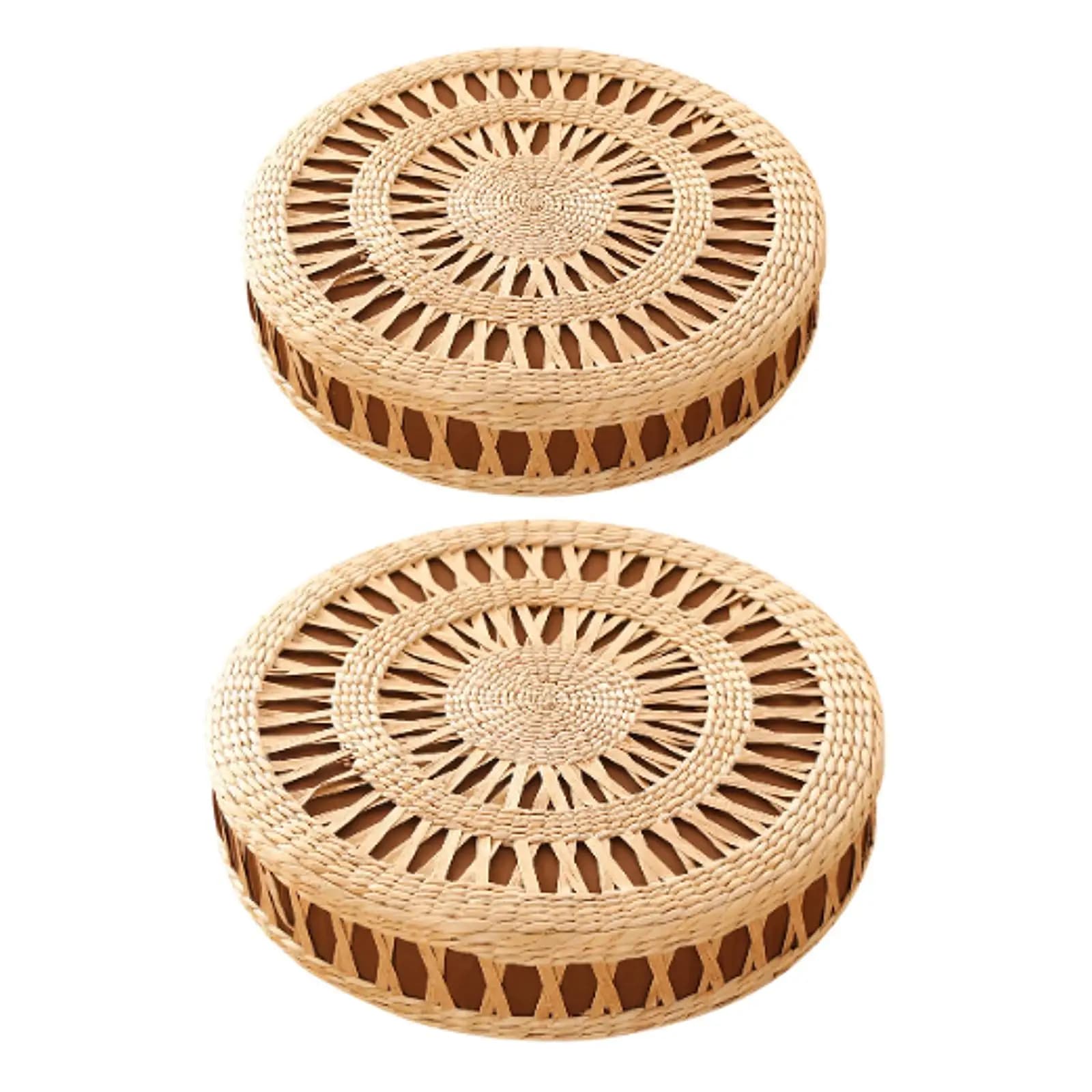 Hand Woven Meditation Cushion Breathable for Living Room Tea Ceremony Office
