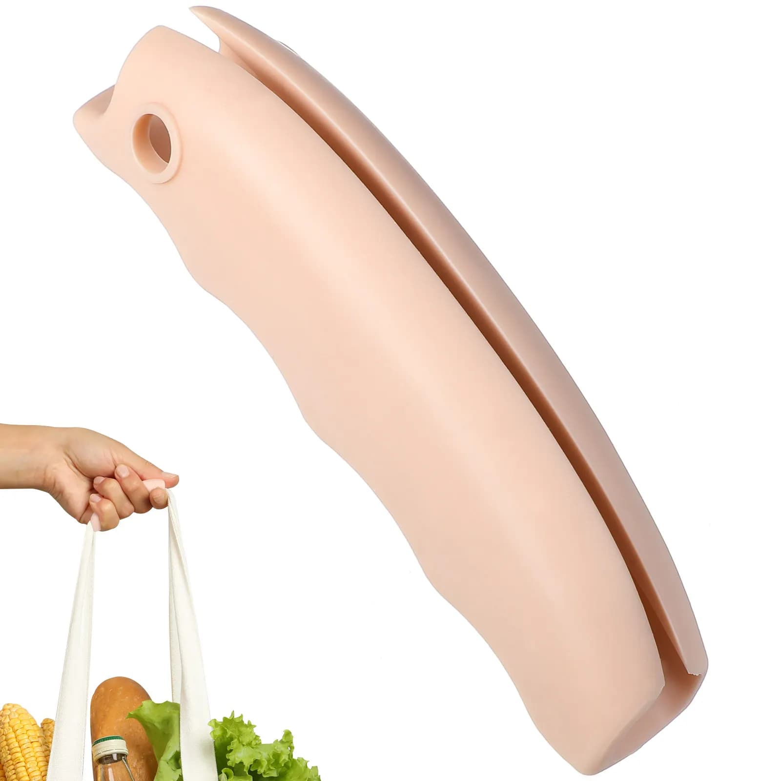Supporto in Silicone per Sacchetti della Spesa, Porta Sacchetti Portatile Multiuso per Carrello della Spesa, Passeggino, Uso in Cucina, Impugnatura Ergonomica Confortevole