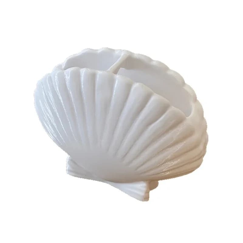 Bathroom Shell Toothbrush Holder for Sink and Shelf Storage Use