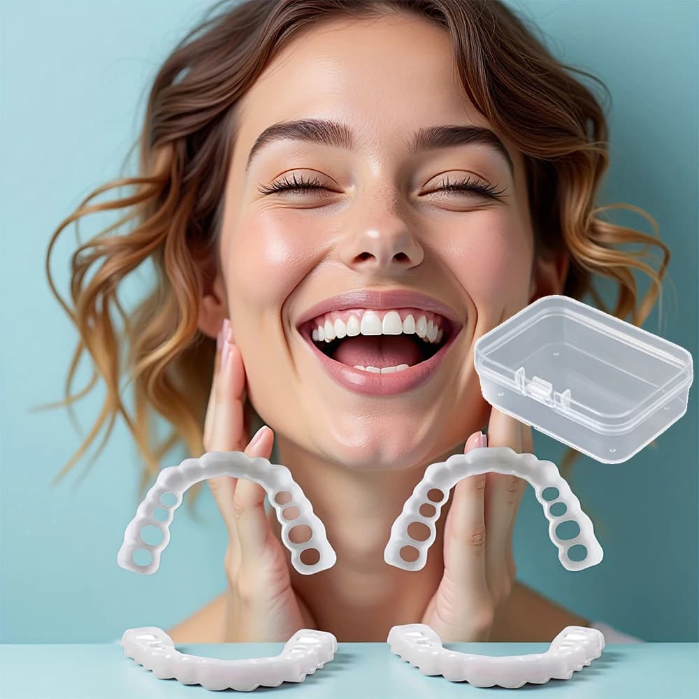 Nuove Faccette Dentali Antiscivolo Stabili, Copertura Temporanea Sbiancante, Vicine alla Linea Gengivale, Non Facilmente Spostabili o Cadenti H2931