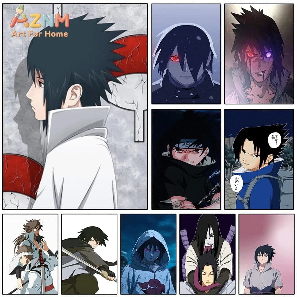 Cool Ninja Anime Character Canvas Wall Art Print Unframed Canvas Painting Home Wall Poster for Bedroom Living Room Perfect Gif