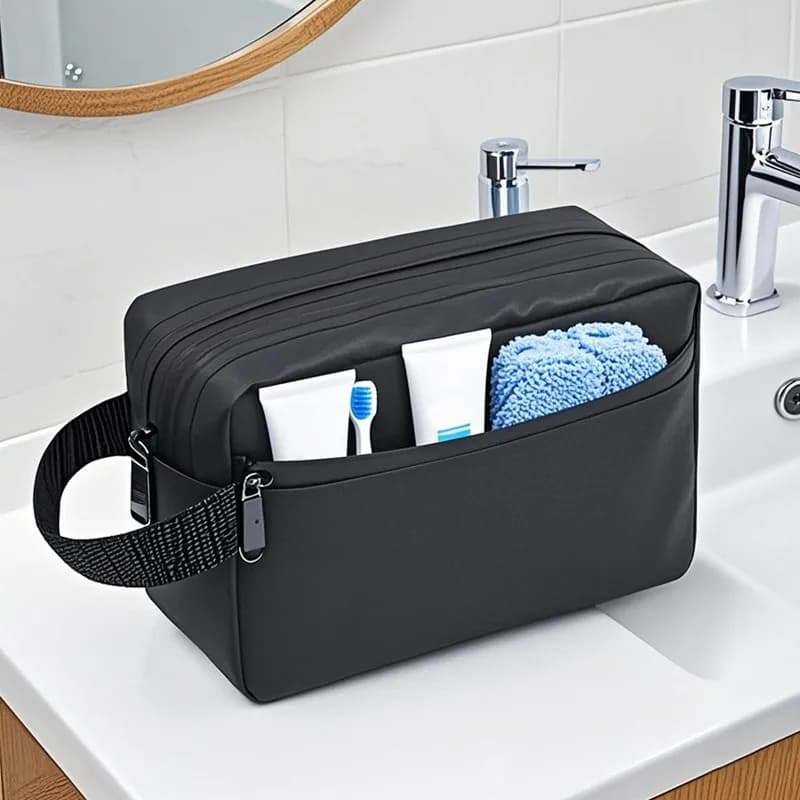 Borsa da Viaggio Impermeabile per Articoli da Toeletta, per Uomo e Donna, Organizer Portatile per Cosmetici e Trucchi