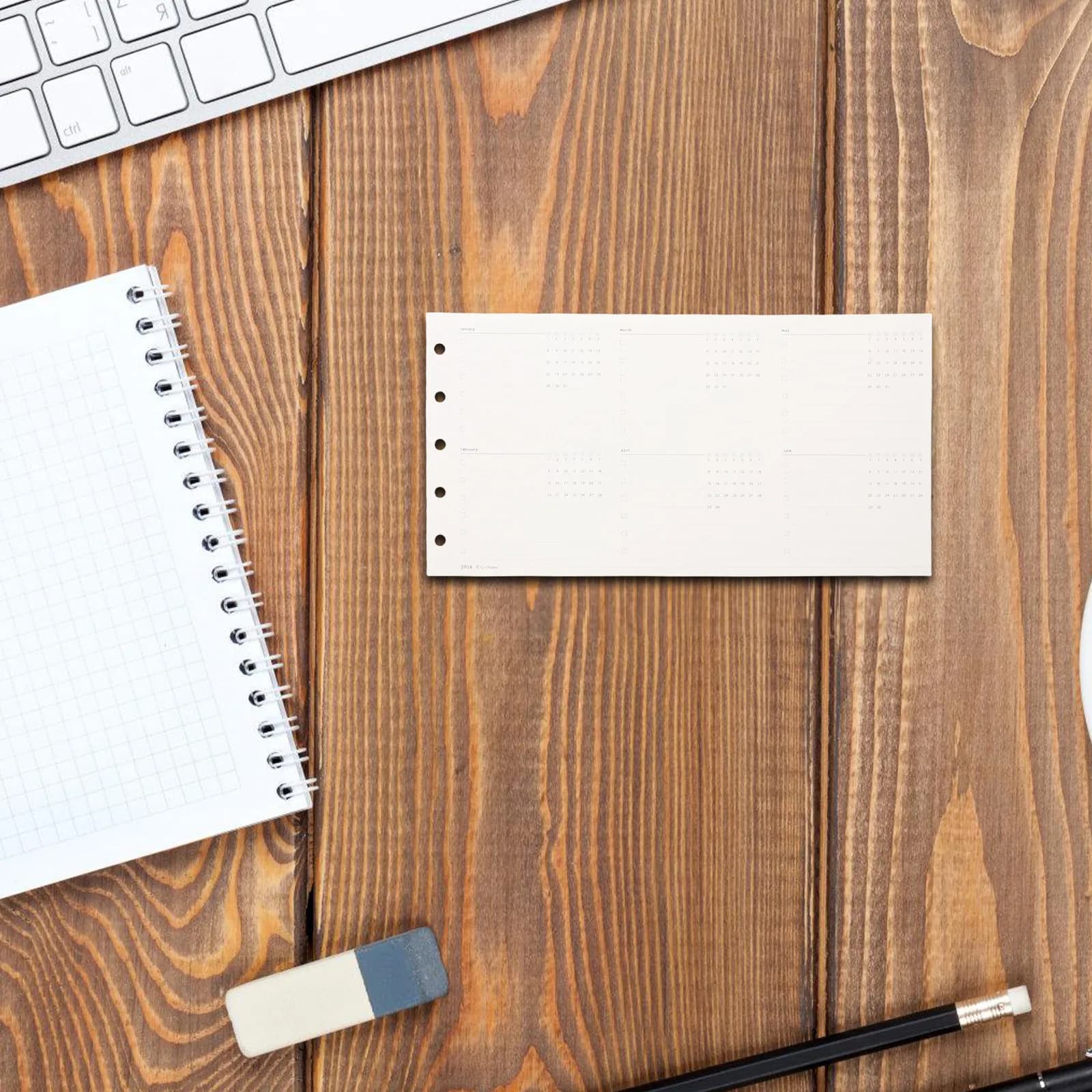 Kit di 20 Fogli Tri-Fold Ricaricabili per Raccoglitori ad Anelli, Inserti Non Datati per Planner Mensile, Giornaliero e Settimanale, Perforati per Agende