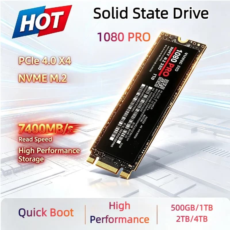 High Speed 1080PRO M.2 NVMe Internal Solid State Drive PCIe4.0 NGFF SSD Hard Drive Compatible With Desktop Gaming Laptop PC