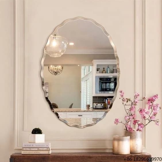Silver Bathroom Mirror 3mm 3.5mm Glass Wall Mounted Standing Dressing Mirror Full Length Aluminium Frame For Home Bedroom