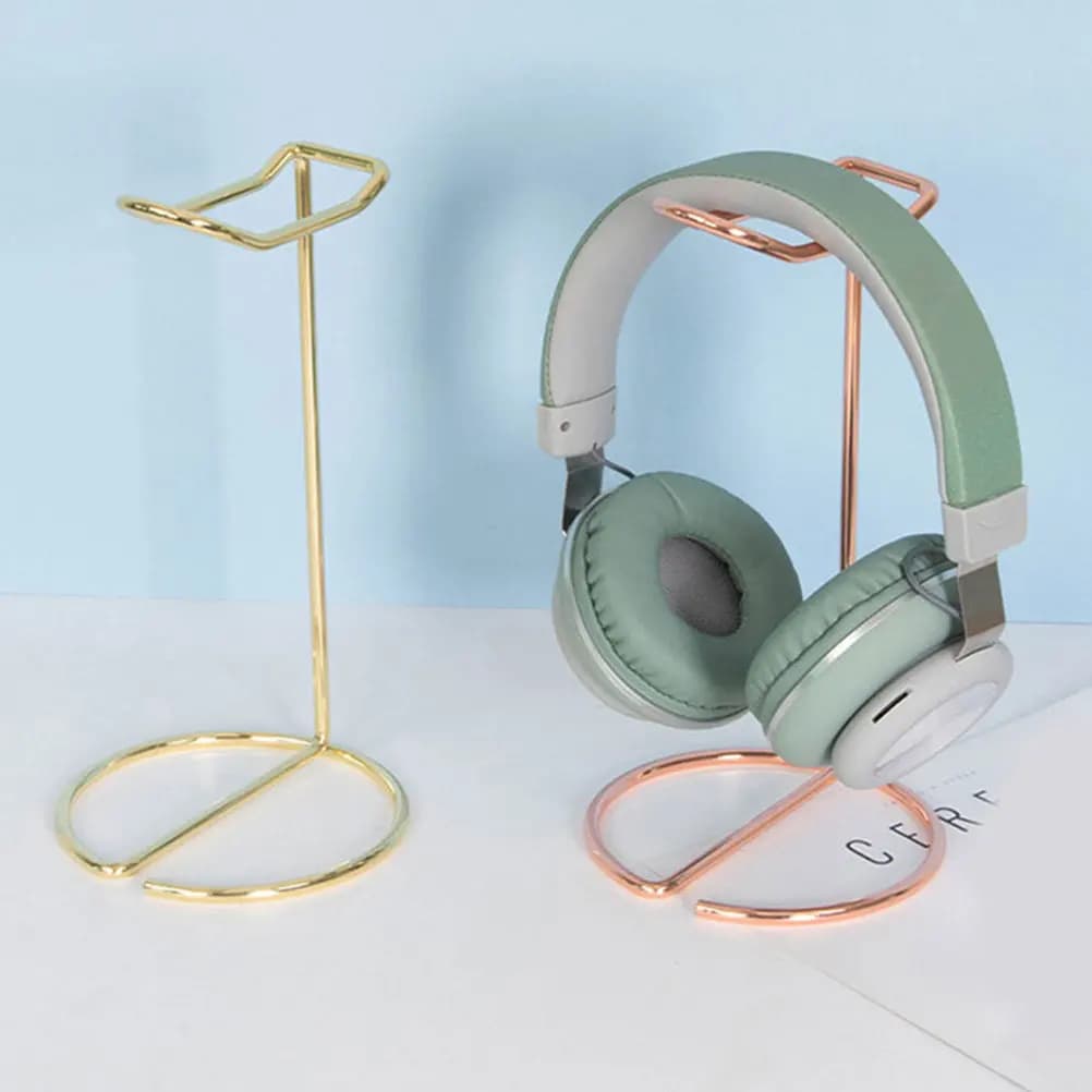 Supporto da Tavolo in Ferro per Cuffie, Porta Auricolari Stabile, Espositore per Cuffie da Gaming per Casa e Ufficio