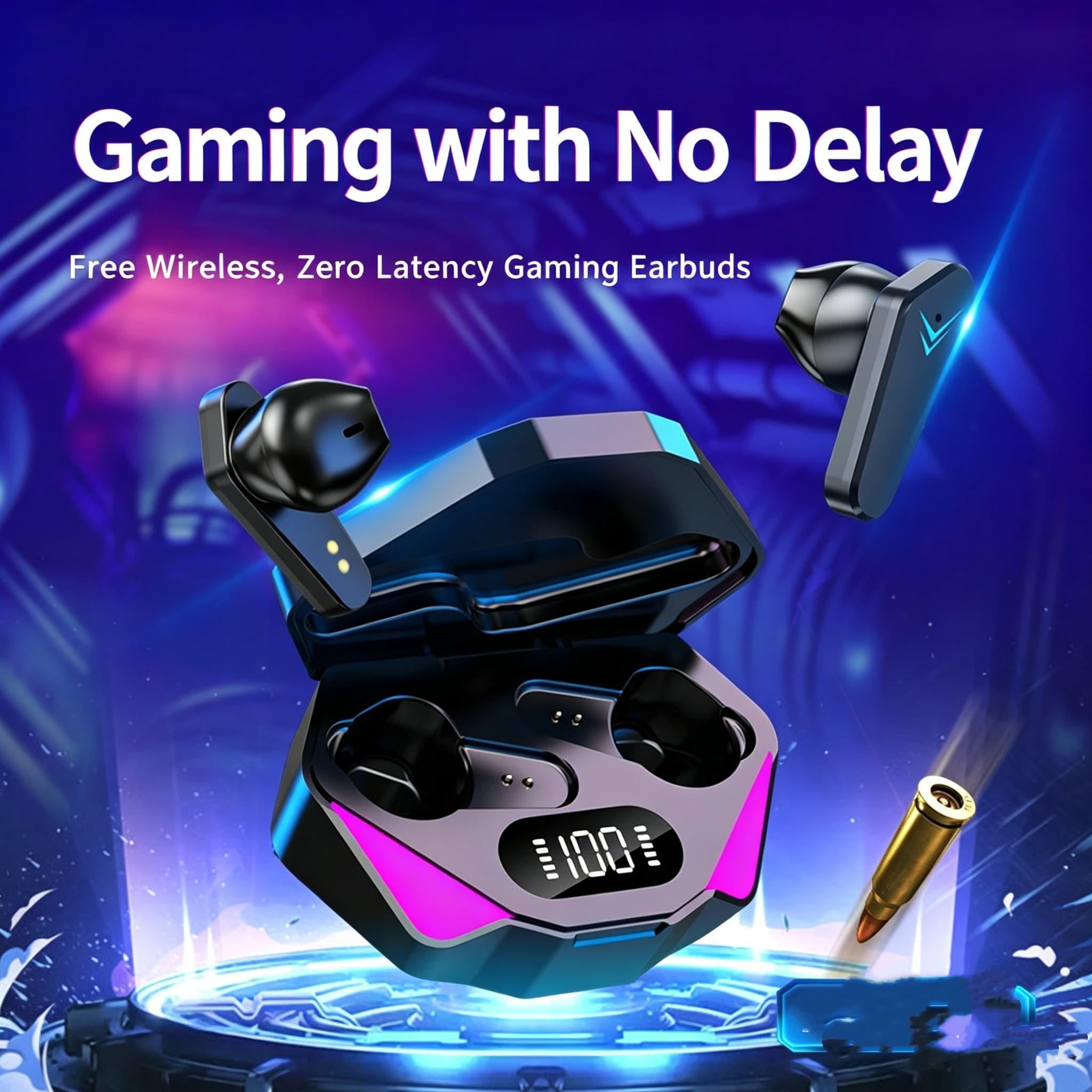 1 paio di auricolari wireless X15 TWS x15 pro 5.3 Bluetooth, cuffie da gioco per eSports con microfono per telefono
