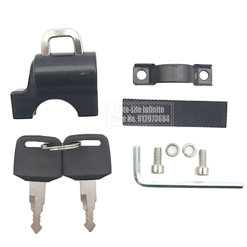 Lucchetto antifurto per casco Supporto per manubrio Motocicletta elettrica Sicurezza Accessori per lucchetto moto multifunzione in metallo Moto