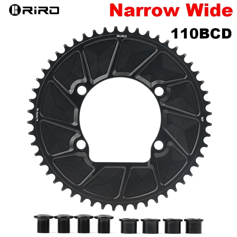 RIRO Ruota di catena per bici Corona larga stretta 9S 10S 11S 12S Ruota di catena per bicicletta da strada per accessori guarnitura ciclismo Shimano 105