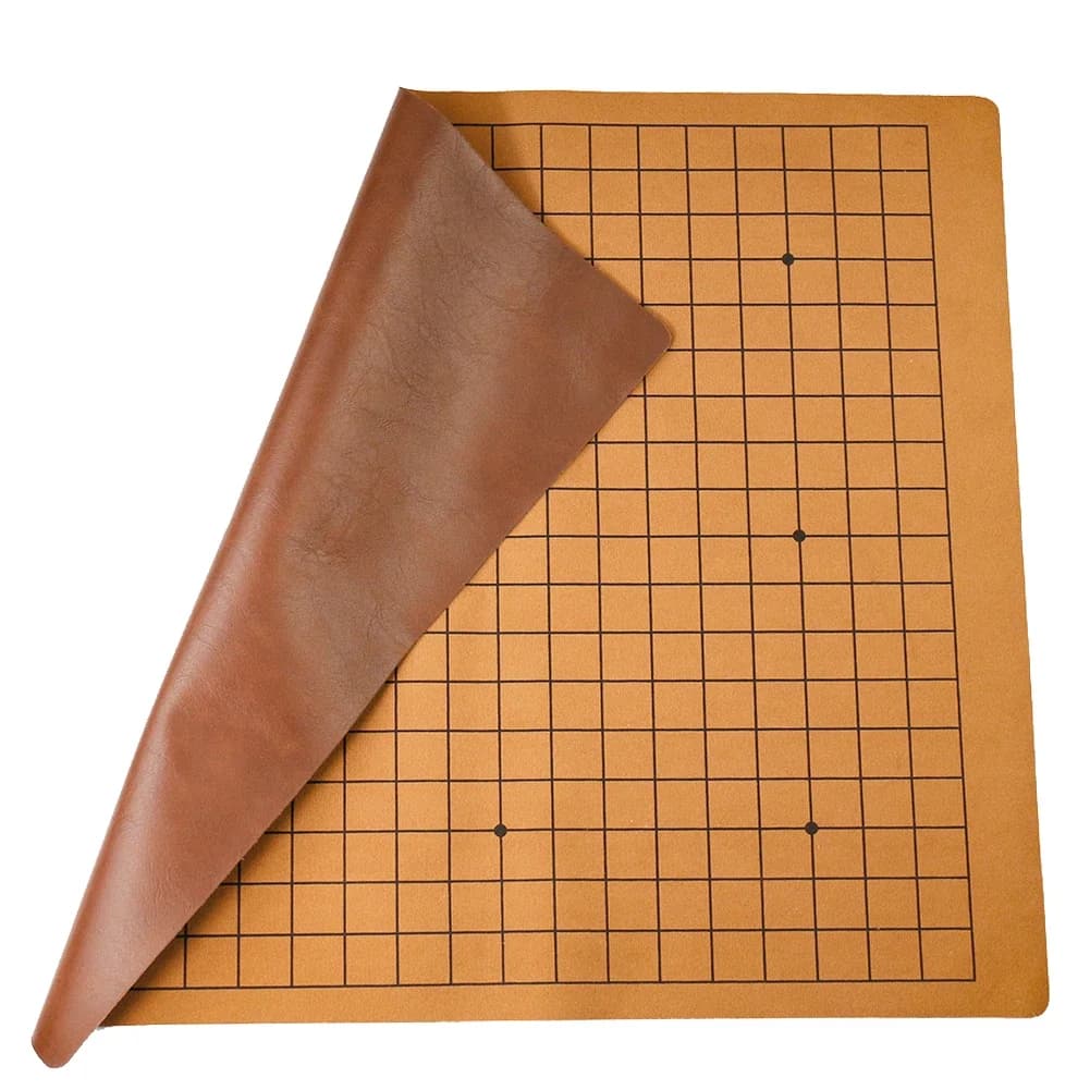 Pieghevole Go Game Scacchiera Weiqi Checkerboard Gioco da tavolo per pezzi da 2,2 cm Un lato 19 linee Standard internazionale