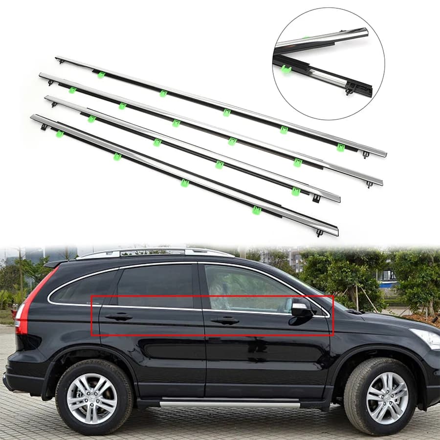 Guarnizione per guarnizioni per modanature per finestrini auto 4x per Honda CR-V CRV 2007 2008 2009 2010 2011