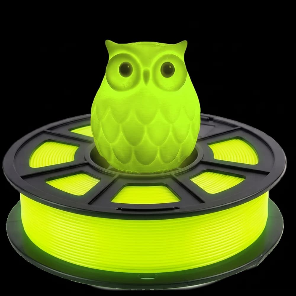 glow-in-the-dark 3D printer filament, PLA Filament 1.75 mm, Dimensional Accuracy +/- 0.03 mm