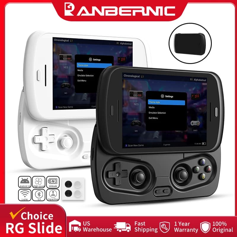 Anbernic RG Slide Console di gioco portatile retrò Lettore di videogiochi Android in-cell da 4,7 pollici LTPS Supporta l'assistente AI Uscita porta 1080p